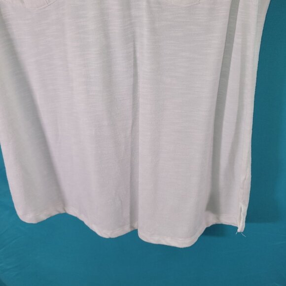 White Sonoma Sleeveless V-Neck Top With Pockets Medium Size - Picture 4 of 8